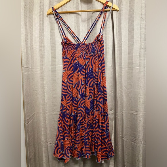 Free People Blue and orange red Mini Dress - Picture 11 of 16
